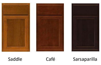 Aristokraft Sinclair birch wood stain colors to choose from